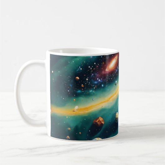 Galaxy / Nebula thema koffie Mok (Links)