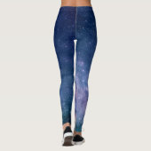 Galaxy Nebula Yoga Broek Ruimte Blauw Leggings (Achterkant)