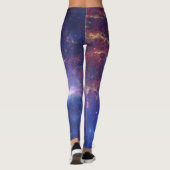 Galaxy Nebula Yoga Broek Ruimte Paarse Leggings (Achterkant)