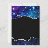 Galaxy & Nep Silver Glitter Agate Sweet 16 Kaart (Achterkant)