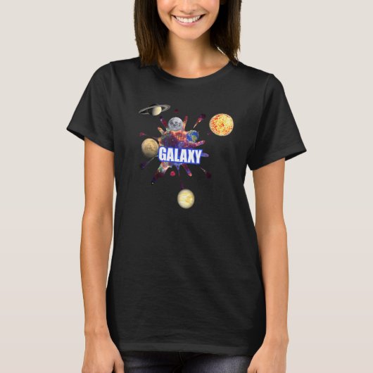Galaxy Nerd Space Planet Universe Astro T-shirt (Voorkant)