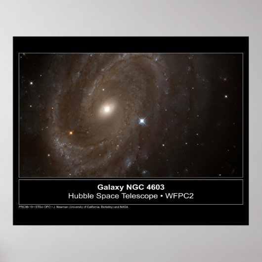Galaxy NGC 4603 Hubble Telescope Foto Poster (Voorkant)