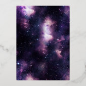 Galaxy nieuwjaarsfeest folie uitnodiging (Achterkant)