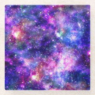 Galaxy Night Print Kosmisch Ontwerp Glazen Onderzetter