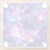Galaxy Night Print Kosmisch Ontwerp Glazen Onderzetter (Achterkant)