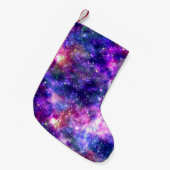 Galaxy Night Print Kosmisch Ontwerp Kleine Kerstsok (Voorkant (Hangend))