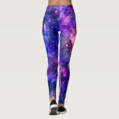Galaxy Night Print Kosmisch Ontwerp Leggings (Achterkant)