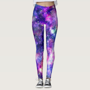 Galaxy Night Print Kosmisch Ontwerp Leggings