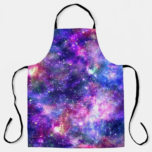 Galaxy Night Print Kosmisch Ontwerp Schort (Voorkant)