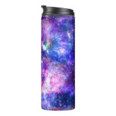 Galaxy Night Print Kosmisch Ontwerp Thermosbeker (Geroteerd rechts)