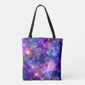 Galaxy Night Print Kosmisch Ontwerp Tote Bag (Achterkant)