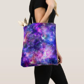 Galaxy Night Print Kosmisch Ontwerp Tote Bag (Dichtbij)