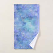 Galaxy Night Sky Abstract Paarse Blauw Bad Handdoek (Handdoek)