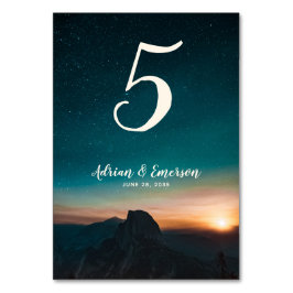 Galaxy Night Sky Elegant Stars Mountains Weddensch Kaart