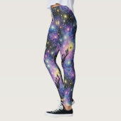Galaxy Night Sky Naadloos Patroon Leggings (Links)