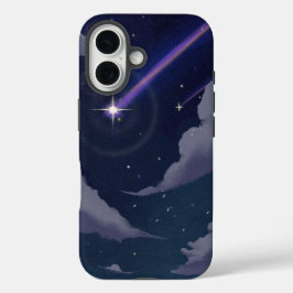 Galaxy Night Sky Shooting Star Telefoonhoes iPhone 16 Hoesje