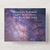 Galaxy Night Sky Trouwnevel Alles In Een All In One Uitnodiging (Achterkant)