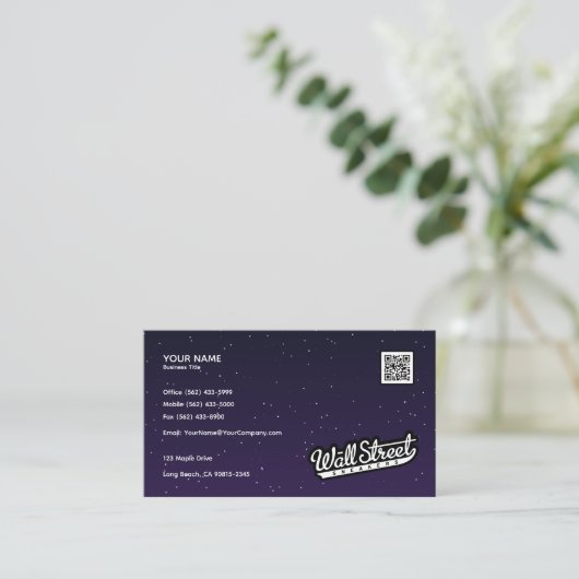 Galaxy Night Sky - Visitekaartje Design (Staand voorkant)