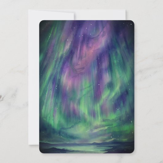 Galaxy Northern Lights Outer Celestial Stars Kaart (Achterkant)