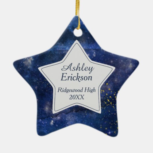 Galaxy of Stars Afstuderen Foto Ornament (Achterkant)