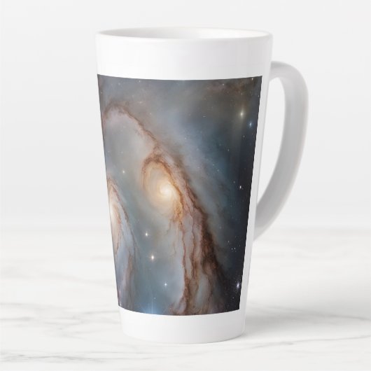 Galaxy ontwerp groot latte mok (Rechterhoek)