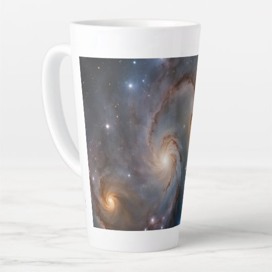 Galaxy ontwerp groot latte mok (Linkerhoek)