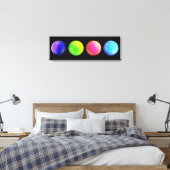 Galaxy Orb Quartet - Landschap Canvas Print (Insitu (Slaapkamer))