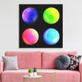 Galaxy Orb Quartet - Vierkant Canvas Print (Insitu (Woonkamer))