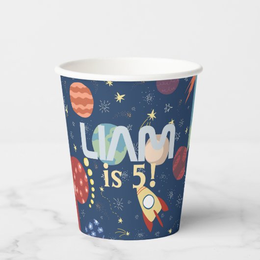 Galaxy Outer Space Kind is jarig Papieren Bekers (Voorkant)