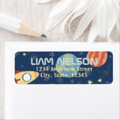 Galaxy Outer Space Kind retouradres Etiket (Insitu)