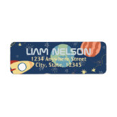 Galaxy Outer Space Kind retouradres Etiket (Voorkant)