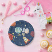 Galaxy Outer Space Kind's Verjaardagspapier Bord (Feest)