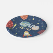 Galaxy Outer Space Kind's Verjaardagspapier Bord (Gekanteld)
