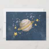 Galaxy Outer Space Maan Sterren 1e Verjaardag Foto Kaart (Achterkant)