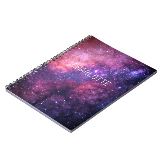 Galaxy Outer Space Nebula Stars Sky Universe meisj Notitieboek (Linkerzijde)