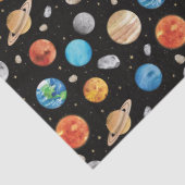 Galaxy Outer Space Planet Watercolor Illustration  Tissuepapier (Detail)