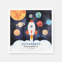 Galaxy Outer Space Planets Rocket Kids Verjaardag