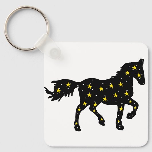 Galaxy Paard Sleutelhanger – Hemel Zodiac  (Voorkant)