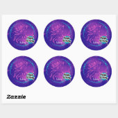 Galaxy Paard Verjaardag Paars Kosmische Sticker (Vel)