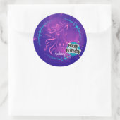 Galaxy Paard Verjaardag Paars Kosmische Sticker (Tas)