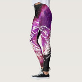 Galaxy Paars Cancer Constellation Zodiac Sign Leggings (Links)