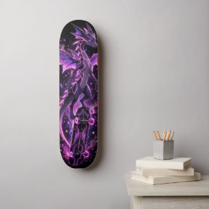 Galaxy Paarse Draken Deck - Kosmisch Neon Beest Persoonlijk Skateboard
