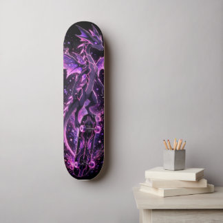 Galaxy Paarse Draken Deck - Kosmisch Neon Beest Persoonlijk Skateboard