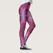 Galaxy Paarse en rode Waterverf Leggings (Rechts)