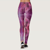 Galaxy Paarse en rode Waterverf Leggings (Achterkant)