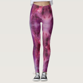 Galaxy Paarse en rode Waterverf Leggings