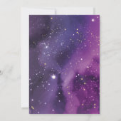 Galaxy Paarse Sterren String Lights 12e Verjaardag Kaart (Achterkant)