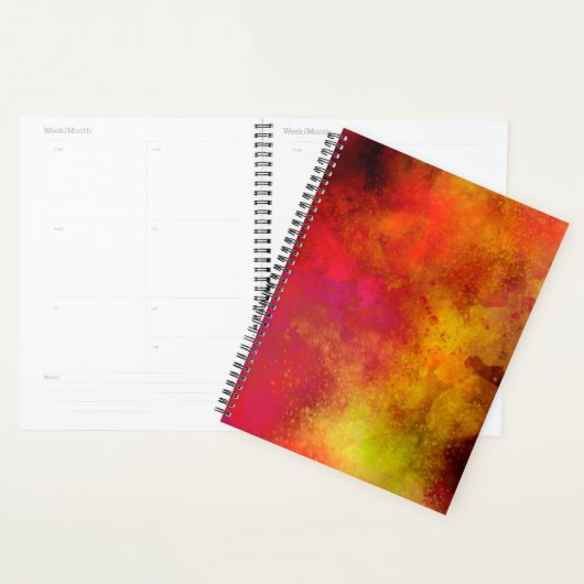 Galaxy Paint Splatter effect geel sinaasappel roze Planner (Display)