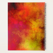 Galaxy Paint Splatter effect geel sinaasappel roze Planner (Achterkant)