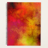 Galaxy Paint Splatter effect geel sinaasappel roze Planner (Voorkant)